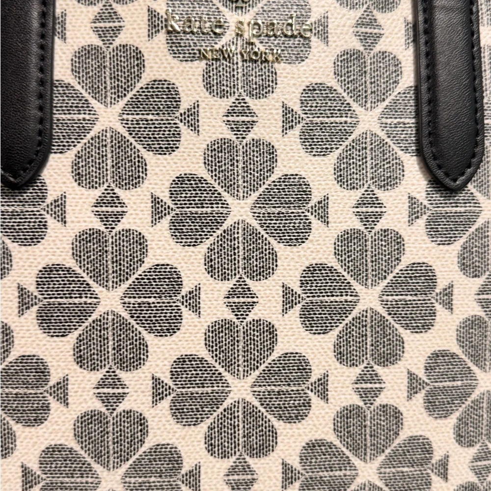 Kate Spade Black and Cream Floral Tote - Picture 6 of 8